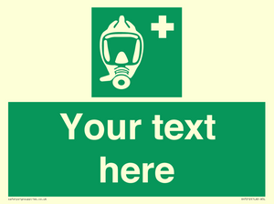 Custom sign safe condition Emergency escape breathing device